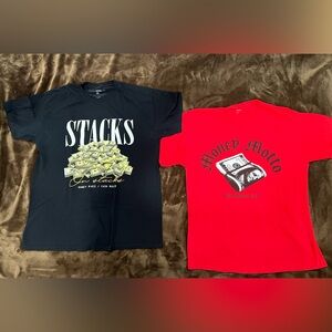 Bundle of 2 Men’s Fashion Nova Graphic Tees (Size L)
